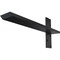 Ekena Millwork 2 1/2"W x 16"D Floating Steel Heavy Duty Wall Mount, Powder Coated Black BKTM02X16FWPBL - alternate 1